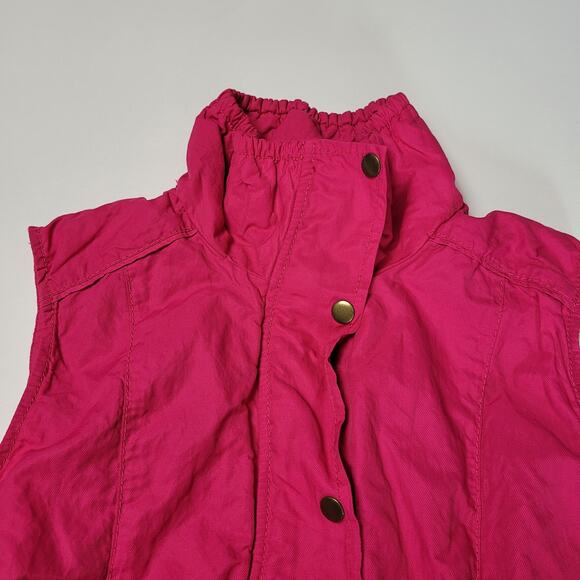 Coldwater Creek Women Sleeveless Full Zip Snap Button Vest Collared Pink Size S - Picture 5 of 14